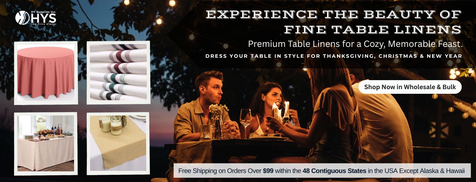 Wholesale Table Linens for Thanks Giving Day, X-Mas, New Year - Bulk Quote also Available.